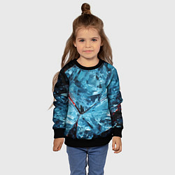 Свитшот детский Ледяной абстрактный куб, цвет: 3D-черный — фото 2