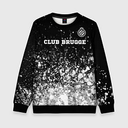 Свитшот детский Club Brugge sport на темном фоне посередине, цвет: 3D-черный