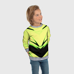 Свитшот детский Geometry stripes кислотный стиль, цвет: 3D-меланж — фото 2