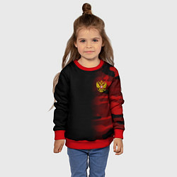 Свитшот детский Герб РФ камуфляжная тексткура, цвет: 3D-красный — фото 2