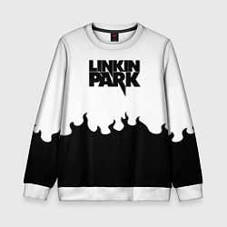 Свитшот детский Linkin park rock fire, цвет: 3D-белый