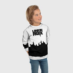 Свитшот детский Linkin park rock fire, цвет: 3D-белый — фото 2