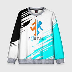 Свитшот детский Portal краски текстура гейм, цвет: 3D-меланж