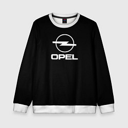 Свитшот детский Opel logo white, цвет: 3D-белый