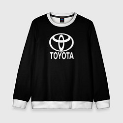 Свитшот детский Toyota white logo, цвет: 3D-белый