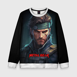 Свитшот детский Веном Снейк из игры Metal gear, цвет: 3D-белый