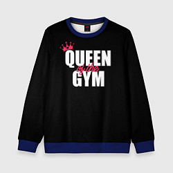 Свитшот детский Queen of the gym - crown, цвет: 3D-синий