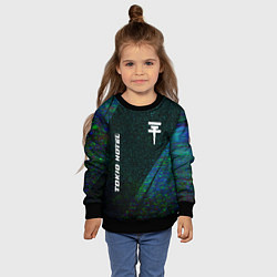 Свитшот детский Tokio Hotel glitch blue, цвет: 3D-черный — фото 2