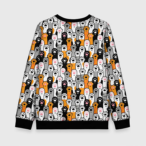 Детский свитшот Кошачьи лапы / 3D-Черный – фото 2