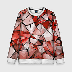 Детский свитшот Чёрно-красная абстракция и чёрные полосы