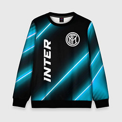 Свитшот детский Inter неоновые лампы, цвет: 3D-черный