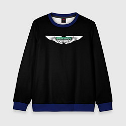 Свитшот детский Aston Martin logo, цвет: 3D-синий