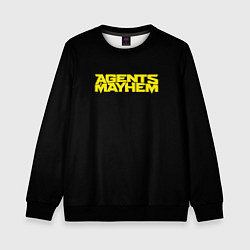 Свитшот детский Agents of Mayhem, цвет: 3D-черный