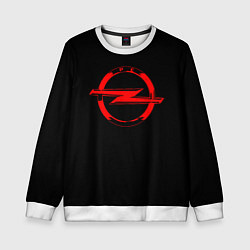Свитшот детский Opel red logo, цвет: 3D-белый