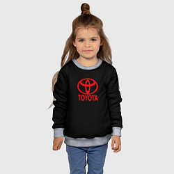 Свитшот детский Toyota red logo, цвет: 3D-меланж — фото 2