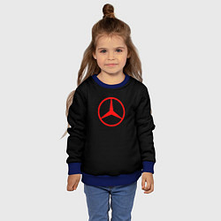Свитшот детский Mercedes logo red, цвет: 3D-синий — фото 2