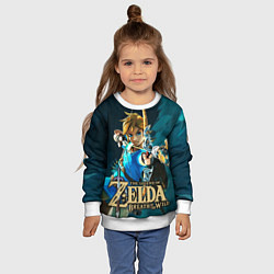 Свитшот детский Zelda - Link, цвет: 3D-белый — фото 2