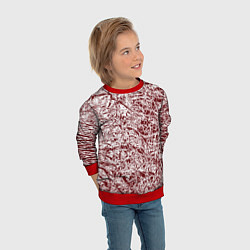 Свитшот детский Линогравюра, цвет: 3D-красный — фото 2