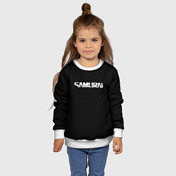 Свитшот детский Samurai logo white, цвет: 3D-белый — фото 2