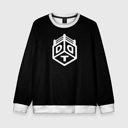 Свитшот детский ДДТ лого белое лого, цвет: 3D-белый