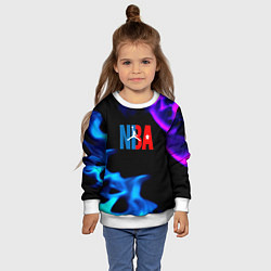Свитшот детский NBA neon flame, цвет: 3D-белый — фото 2