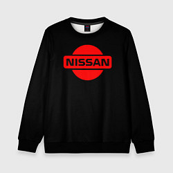 Свитшот детский Nissan red logo, цвет: 3D-черный