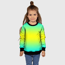Свитшот детский Кислотный градиент, цвет: 3D-черный — фото 2