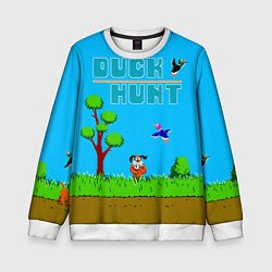 Свитшот детский Duck hunt dog, цвет: 3D-белый