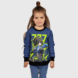 Свитшот детский Zhu Yuan - Zenless Zone Zero, цвет: 3D-черный — фото 2