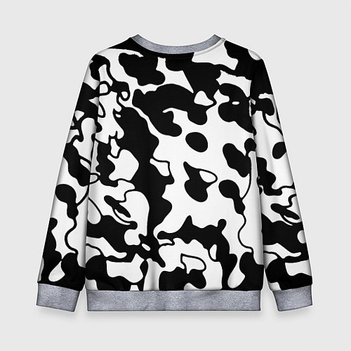 Детский свитшот Герб РФ камуфляж текстура / 3D-Меланж – фото 2