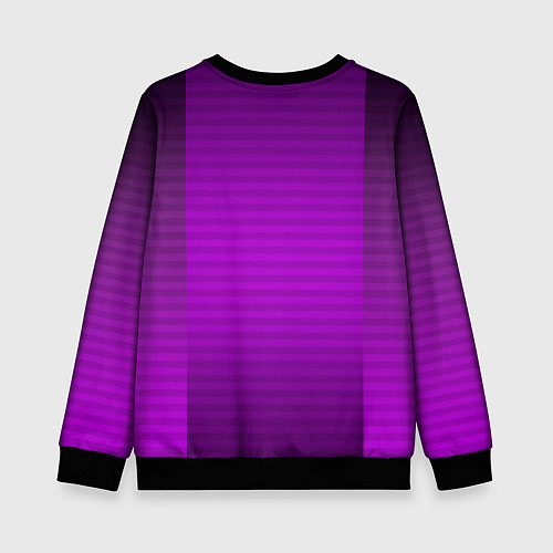 Детский свитшот Фиолетовый градиентный полосатый комбинированный у / 3D-Черный – фото 2