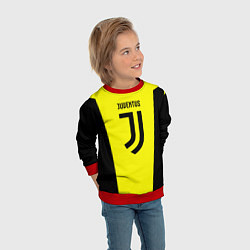 Свитшот детский Juventus sport geometry yellow, цвет: 3D-красный — фото 2