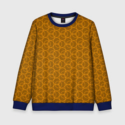Свитшот детский Паттерн из кругов контурных, цвет: 3D-синий