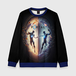 Свитшот детский Люди в портале, цвет: 3D-синий