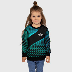 Свитшот детский Mini electro hexagon, цвет: 3D-черный — фото 2