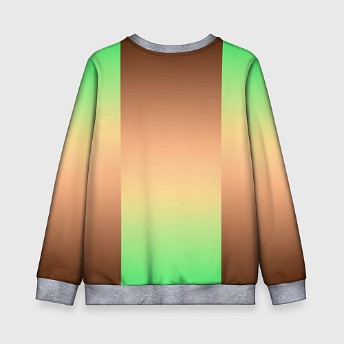 Детский свитшот Фисташковый комбинированный градиент / 3D-Меланж – фото 2