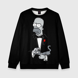 Свитшот детский Homer - the godfather, цвет: 3D-черный