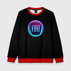 Свитшот детский FIAT logo neon, цвет: 3D-красный