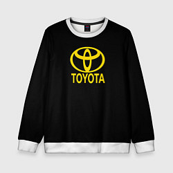 Свитшот детский Toyota yellow, цвет: 3D-белый