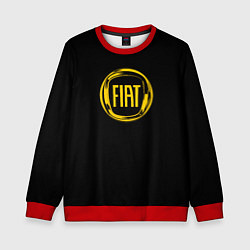 Свитшот детский FIAT logo yelow, цвет: 3D-красный