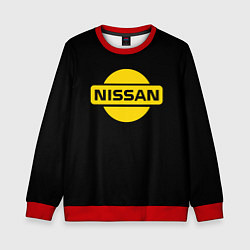 Свитшот детский Nissan yellow logo, цвет: 3D-красный