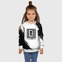 Свитшот детский Rainbow six текстура лого шутер, цвет: 3D-белый — фото 2