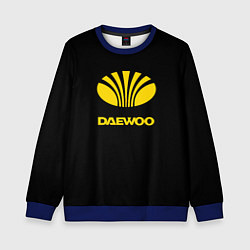 Свитшот детский Daewoo logo yellow, цвет: 3D-синий