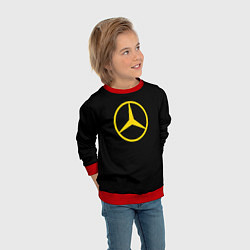Свитшот детский Mercedes logo yello, цвет: 3D-красный — фото 2