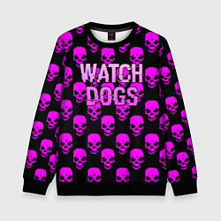 Свитшот детский Watch dogs neon skull, цвет: 3D-черный