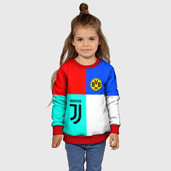 Свитшот детский Juventus x Borussia, цвет: 3D-красный — фото 2