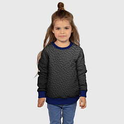 Свитшот детский Кожа черная, цвет: 3D-синий — фото 2