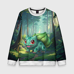 Свитшот детский Bulbasaur pokemon, цвет: 3D-белый