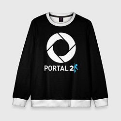 Свитшот детский Portal2 logo game, цвет: 3D-белый