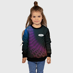 Свитшот детский Ford neon hexagon, цвет: 3D-черный — фото 2